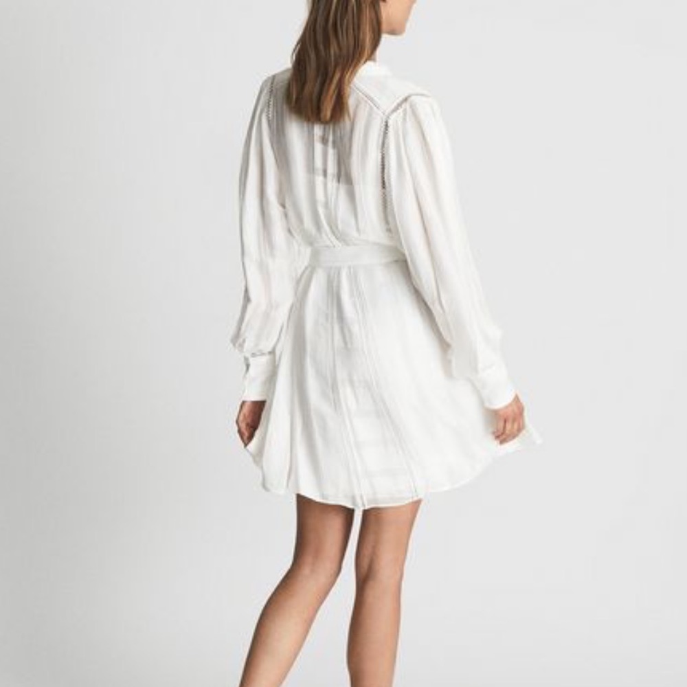 Reiss Harriet Belted Pleated Minidress - Picture 4 of 6